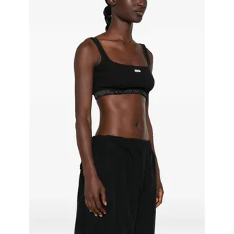 Entire studios Ribbed Cotton Jersey Tank Top - Black