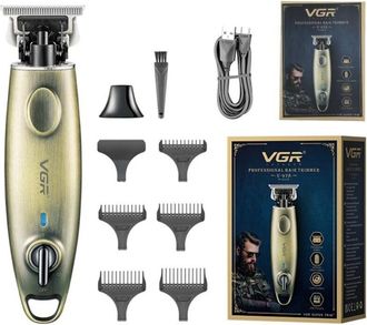 Trade Shop Trade Shop - Tagliacapelli Regolabarba Professionale A Batteria Cordless In Metallo Uomo V-978