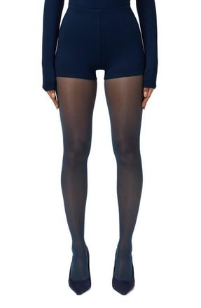 Naked Wardrobe Butter Scoop Waist Hot Shorts in Navy Blue at Nordstrom, Size X-Large