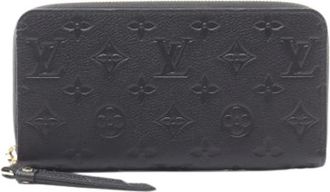 Louis Vuitton Pre-owned Long wallet (bi-fold) - Dames - Vintage Accessoires - Zwart - ONE Size - Leer - Vintage