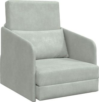 vidaXL Sofá cama Gris claro 65 x 80 x 83 cm Terciopelo Vidaxl