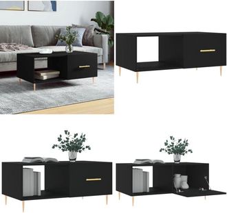 vidaXL Tavolino da Salotto Nero 90x50x40 cm in Legno Multistrato - Tavolino in legno - Tavolino nero