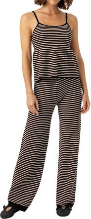 Sundays Hallie Stripe Pul-On Pants In Umber