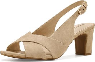 Life Stride Freesia Slingback Sandals Womens Dress Sandals Dark Taupe : 7.5 W (C), Synthetic