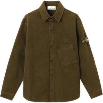 Stone Island Patch Borstzak Jas - Heren - Zomerjassen - Groen - XL - Katoen - Jassen