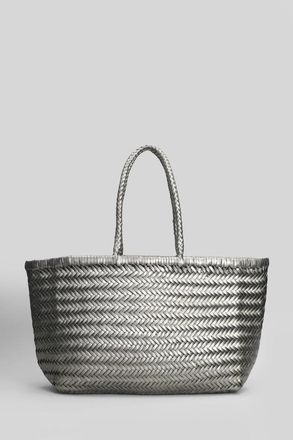 Dragon Diffusion Bamboo Triple Jump Tote In Gunmetal Leather