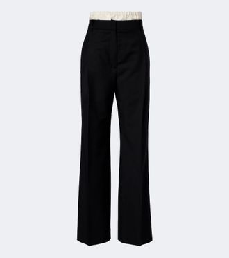 R&oacute;he R&oacute;he Wool and mohair wide-leg pants