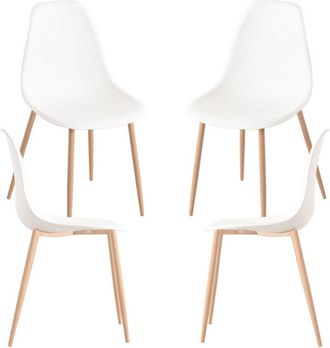 Regalos Miguel Packs Sillas Comedor - Pack 4 Sillas Mykle - Blanco