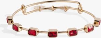 Alex and Ani January Birthstone Emerald Cut Bangle in Gold at Nordstrom