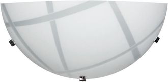 Energy Placa De Vidrio Blanco Aplique Con Ganchos Cromados 30x10xh.15 Cm