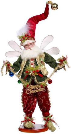 Mark Roberts Merry Christmas Fairy on Base in Red at Nordstrom