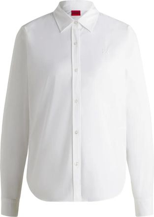 HUGO BOSS Camicia con ricamo - Bianco