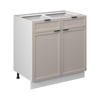 Vicco Mueble Bajo De Cocina Fame-line, Grisbeige, 80 Cm Sin Encimera, Vicco