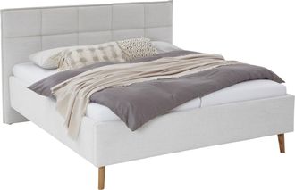 Meise.Möbel Polsterbett »Paulo wahlweise mit Bettkasten, erhältlich in den Breiten 160 & 180cm« wahlweise mit Holz- oder Metallfuss