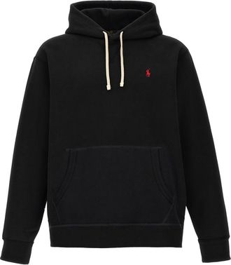 Ralph Lauren Black Embroidered Logo Hoodie