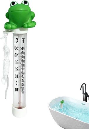 OEM Term&oacute;metro Flotante Para Piscina Frog Pool - Medidor De Agua - Temperatura Del Agua - Pantalla Grande - 14,4 Cm - Verde