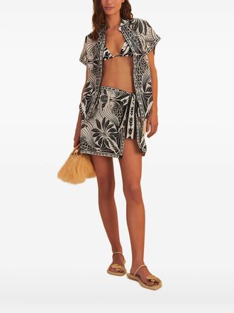 Farm Rio graphic-print shirt - White