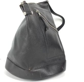 Loewe Pre-owned Leather backpacks - Dames - Vintage Rugzakken - Zwart - ONE Size - Leer - Vintage