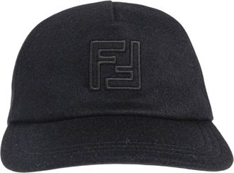 Fendi Black FF Logo Baseball Cap