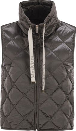 Max Mara Tegic Tropfsichere, gepolsterte Weste aus Segeltuch
