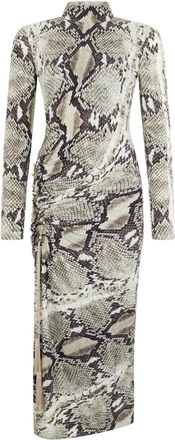 Roberto Cavalli Abito midi con stampa - Grigio