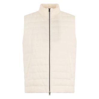 Herno Vests, male, Beige, Size: XL Sleeveless Vest
