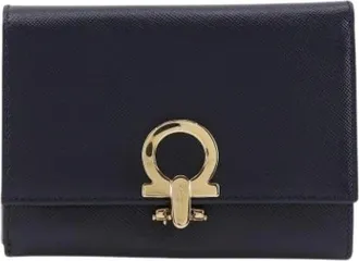 Ferragamo Pre-owned Wallets, male, Black, Size: ONE SIZE Pre-owned Leather Trifold Wallet
