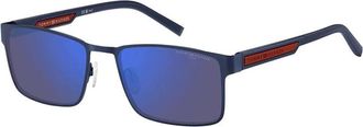 Tommy Hilfiger Blue Multilayer Rectangular Mens Sunglasses TH 2087/S 0FLL/VI 57