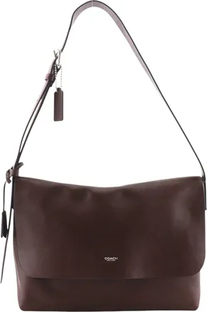 Coach Brown Leather Messenger Bag (Pre-Owned)