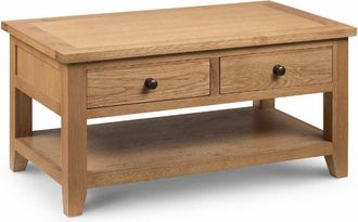 Julian Bowen Astoria Coffee Table With 2 Drawers 1m - Oak - Julian Bowen | TJ Hughes
