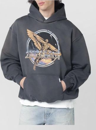 Represent graphic hooded sweater kangaroo pocket ribbed