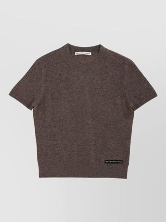 Alexander Wang knit logo crew neck short sleeve top
