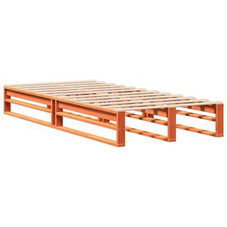 Berkfield Home Modern Bed Frame without Mattress Wax Brown 100x200 cm Solid Wood Pine