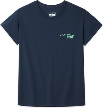 Stio | Womens Teton Elevations Tee Shirt, Size Extra Small in Mountain Shadow