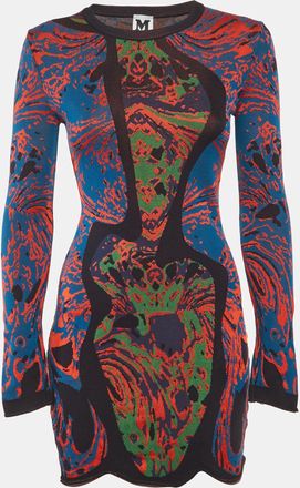 M Missoni Multicolour Intarsia Knit Mini Dress