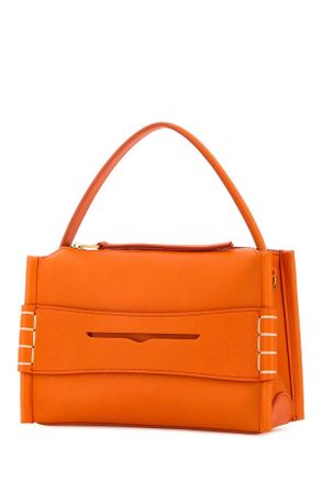 J.W.Anderson Womens Orange Leather Small Loafer Handbag Brightorange Borse A Mano Bag