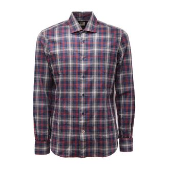 Mazzarelli Casual Shirts, male, Multicolor, S, B109W/35 Slim Shirt