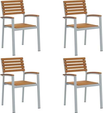 vidaXL Vidaxl - Garden Chair 4 pcs Brown 56 x 57 x 87cm Solid Acacia wood