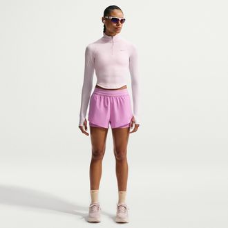 Nike Womens Swift Dri-FIT Mid-Rise 2-in-1 Running Shorts in Purple | HJ5376-503