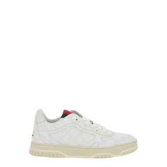Gucci Re-Web Low-Top Sneakers - Dames - Schoenen - Wit - Maat: 39 1/2 EU Leer