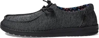 Hey Dude Wendy Sox 40078-0XJ Womens Black Moc Toe Slip On Casual Shoes MEW1739