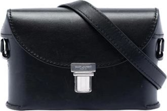 Saint Laurent Pre-owned Leren Crossbodytas - Dames - Vintage Schoudertas - Zwart - ONE Size - Leer - Vintage