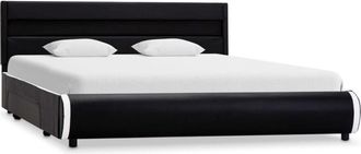 vidaXL Vidaxl - Giroletto con led Nero in Similpelle 140x200 cm