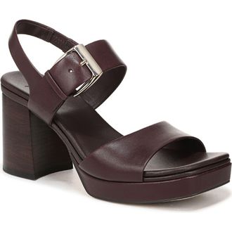Naturalizer Phillipa Block Heel Sandal in Ruby Noir Brown at Nordstrom, Size 9
