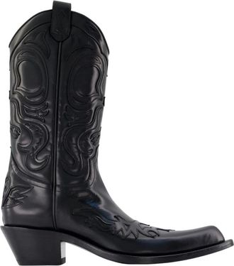 Acne Studios Puntige Leren Cowboylaarzen - Heren - Cowboylaarzen - Zwart - 43 EU - Leer - Schoenen
