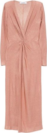 Antonino Valenti Twist-front Glitter Midi Dress