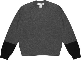 Comme Des Garçons Truien & Vesten, Heren, Grijs, XL, Wol, Fz-N112 Pullover Knit