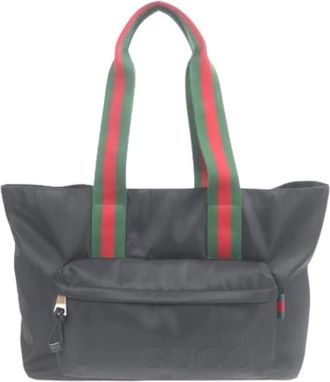 Gucci Bolso Tote Vintage de Nylon Pre-owned - Pre-owned - Mujer - Negro - ONE SIZE