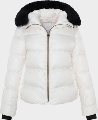 Gorski Short Down Apres-Ski Jacket with Detachable Toscana Lamb Hood Trim