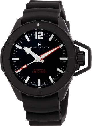 Hamilton Khaki Navy Frogman Automatic Black Dial Mens Watch H77855330
